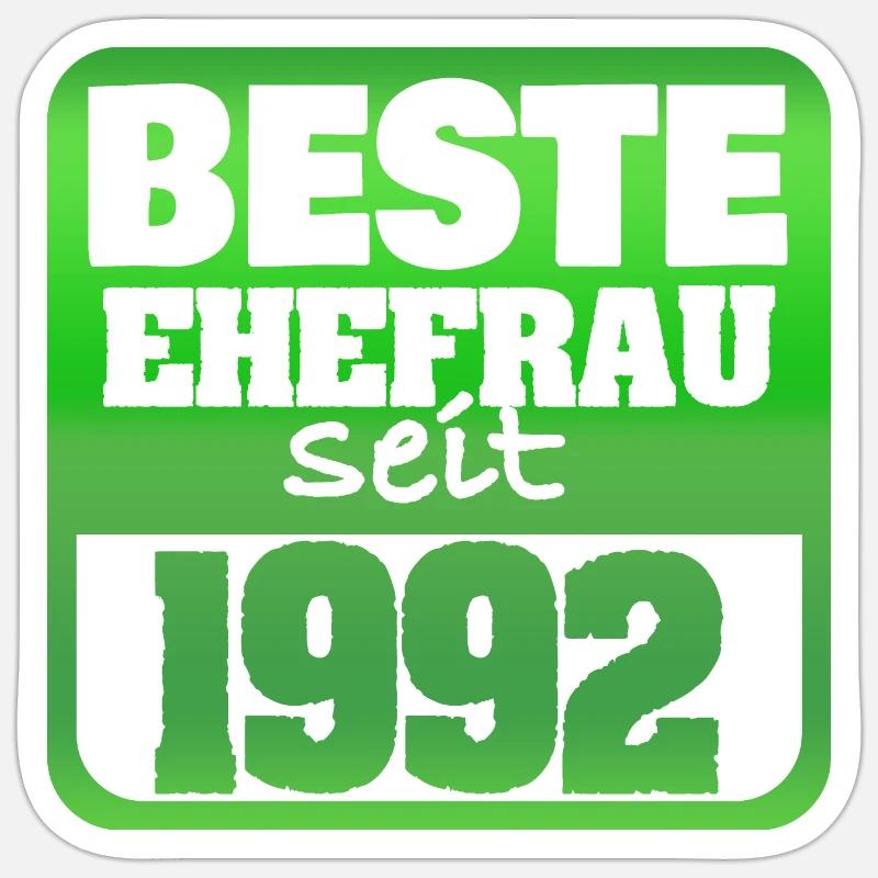 Ehe 1992 Sticker Größe S (10 x 10 cm)