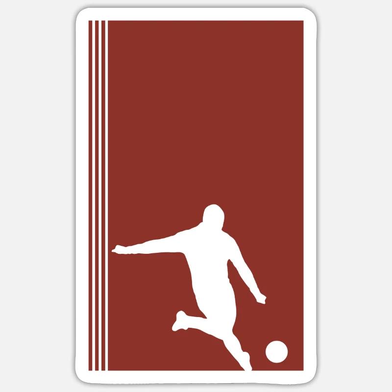 Fussball Kicker Verteidiger Torwart - Sticker Größe S (10 x 10 cm) - Mattweiß
