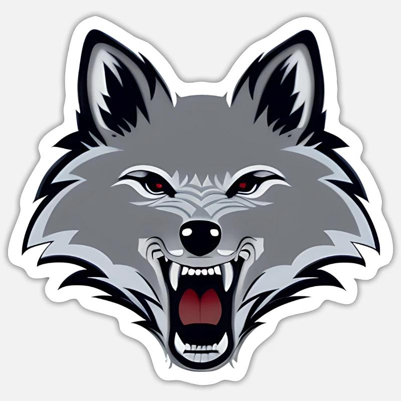 Wolf - Sticker size S (10 x 10 cm) - white matte