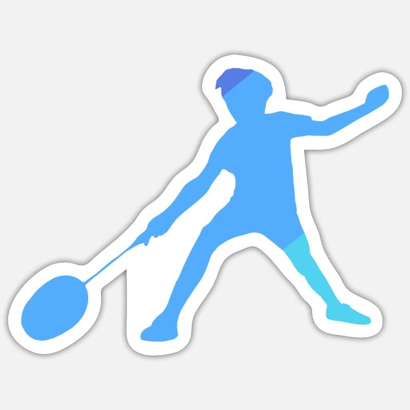 Badminton Smash Drop Clear - Sticker size S (10 x 10 cm) - white matte