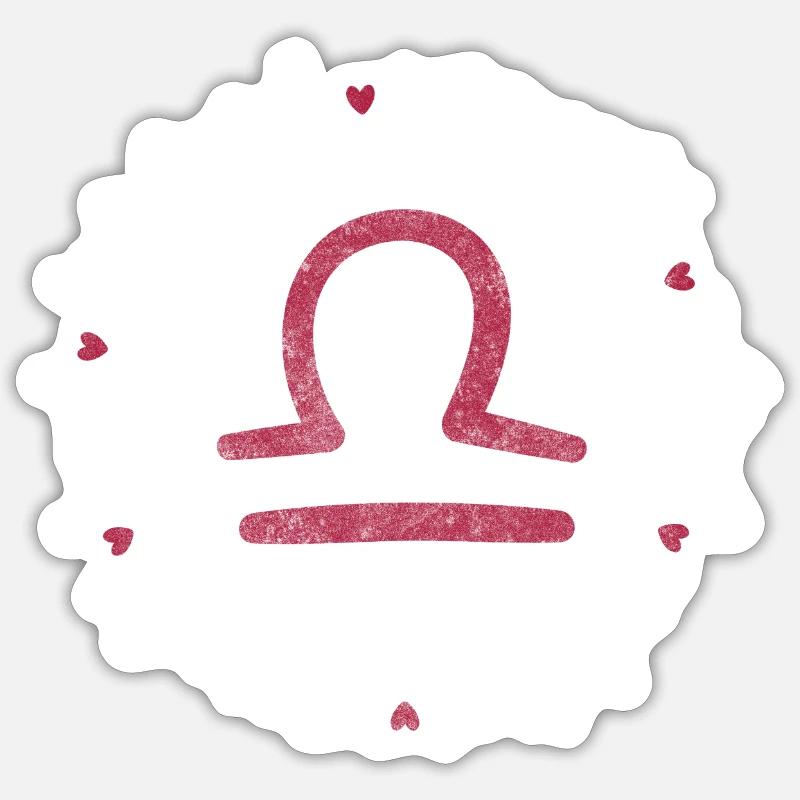 Libra Birth September Characteristics - Sticker size S (10 x 10 cm) - white matte
