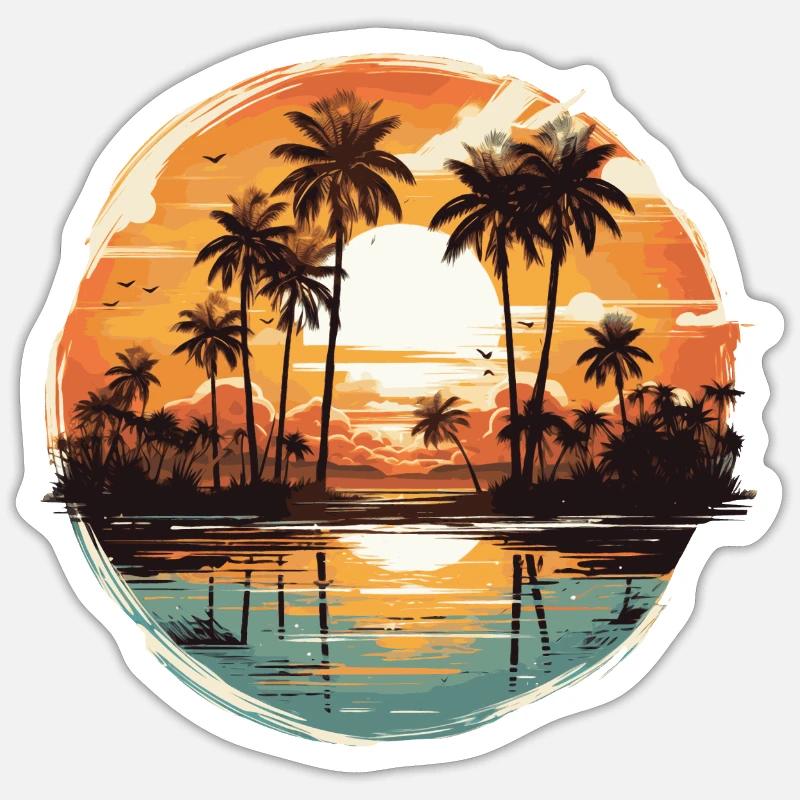 Beach Scene 2 Sticker size S (10 x 10 cm)
