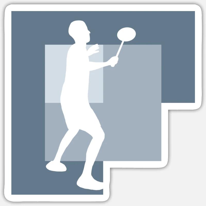Badminton Clear Badmintonschläger Drop - Sticker Größe S (10 x 10 cm) - Mattweiß