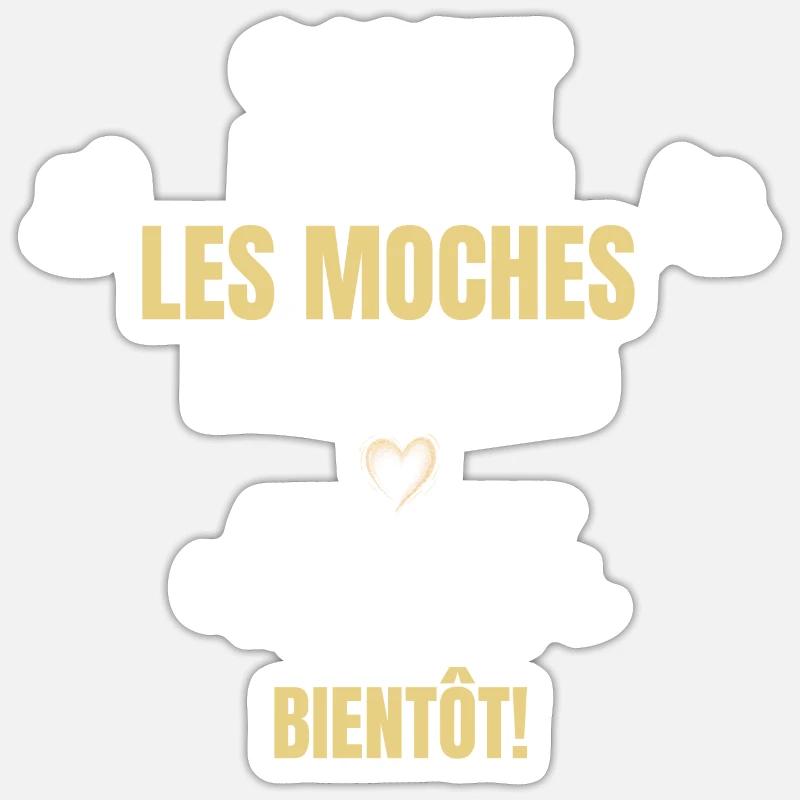 Preparez-vous j’arrive bientôt - Sticker taille S (10 x 10 cm) - blanc mat