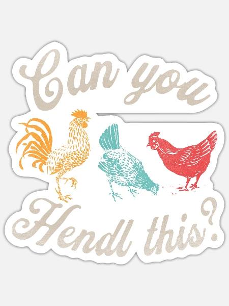 Can You Hendle this?! - Sticker Größe S (10 x 10 cm) - Mattweiß