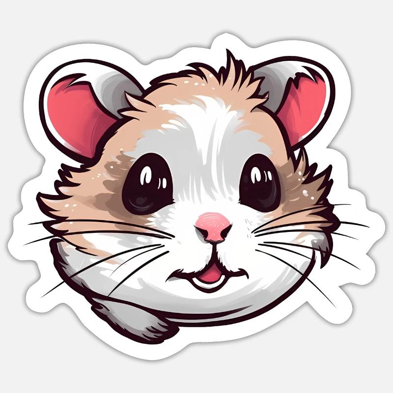 Hamster - Sticker size S (10 x 10 cm) - white matte