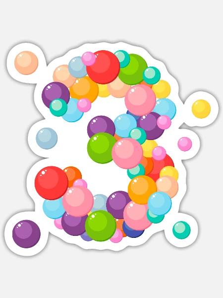 drei Jahre, ich bin 3 Jahre alt, Geburtstag 3 Jahre, 3 Jahre alt - Sticker Größe S (10 x 10 cm) - Mattweiß