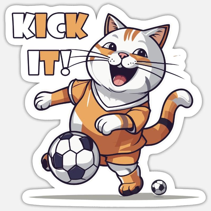 Kick it! - Sticker size S (10 x 10 cm) - white matte