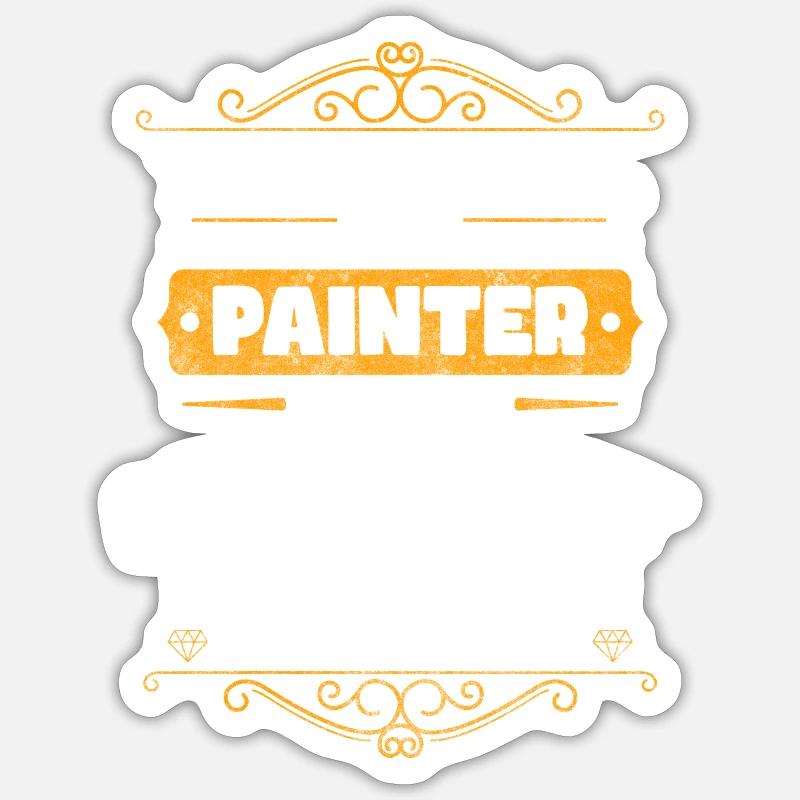 Varnisher Paint Master Painter - Sticker size S (10 x 10 cm) - white matte