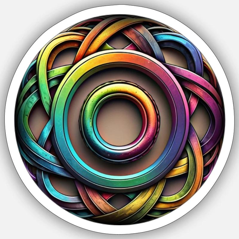 Rainbow Colors Elements Nodes Sticker size S (10 x 10 cm)