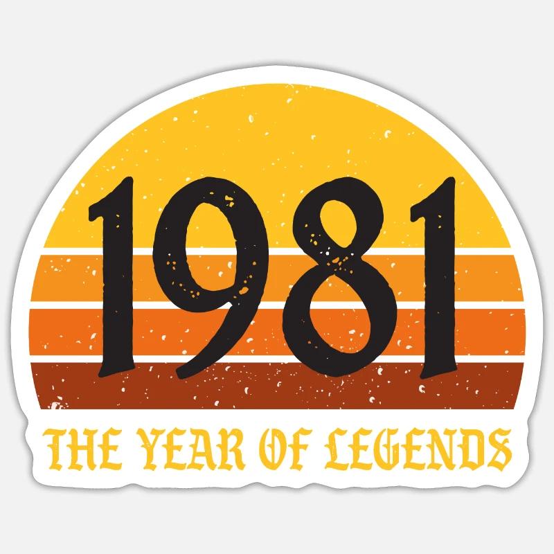Millésime 1981 - Sticker taille S (10 x 10 cm) - blanc mat