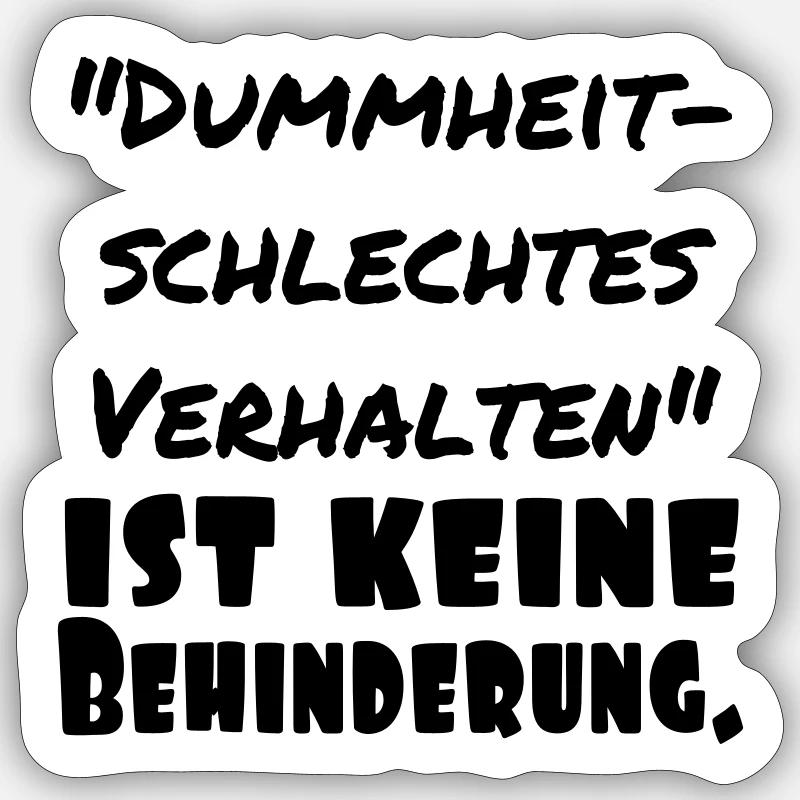 schlechtes verhalten Sticker Größe S (10 x 10 cm)