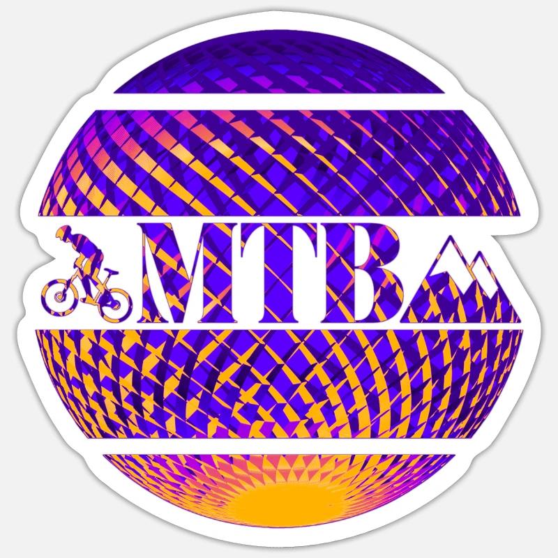 VTT VTT - Sticker taille S (10 x 10 cm) - blanc mat