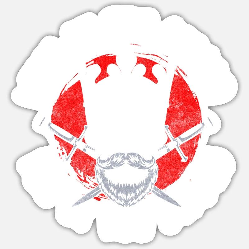 Épéistes, Guerriers, Samouraïs, Épées - Sticker taille S (10 x 10 cm) - blanc mat
