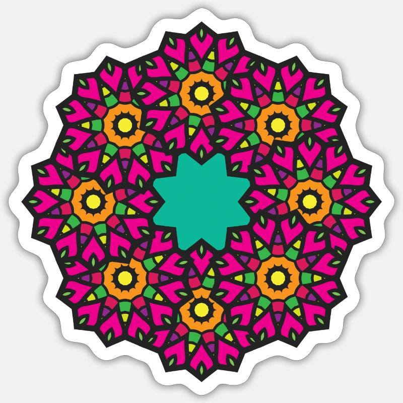 Mandala - Sticker size S (10 x 10 cm) - white matte