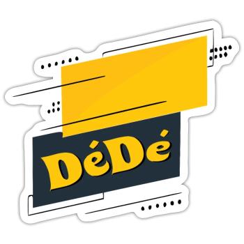Dédé - Sticker Größe S (10 x 10 cm) - Mattweiß - Vorne