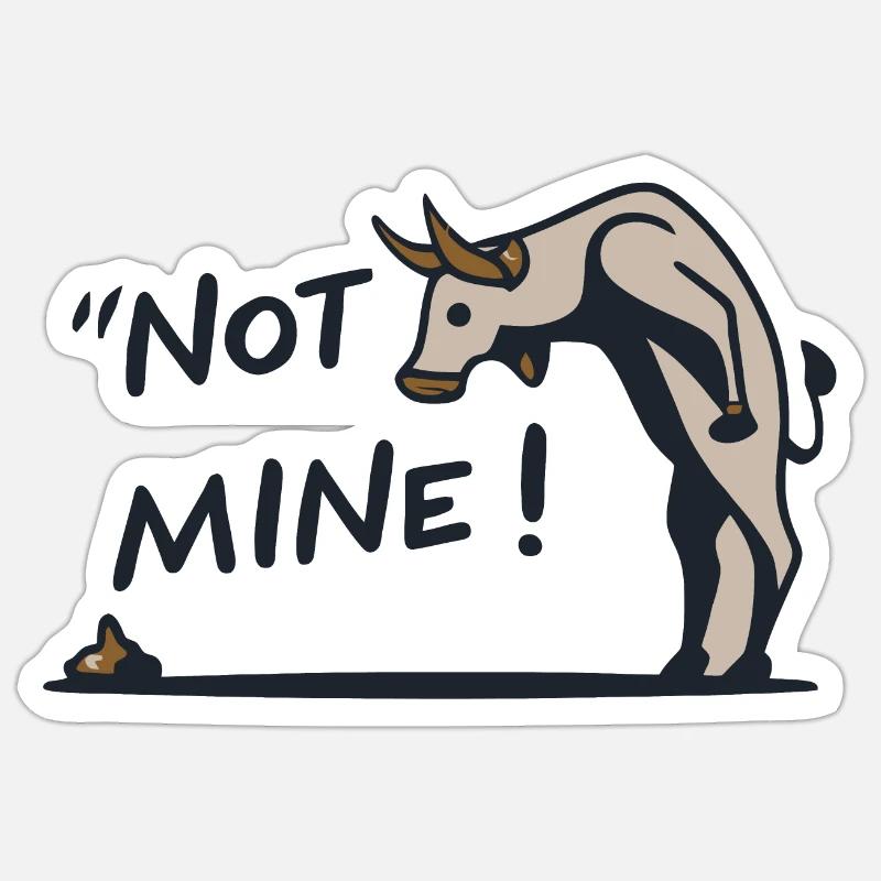 Pas le mien! Sticker taille S (10 x 10 cm)
