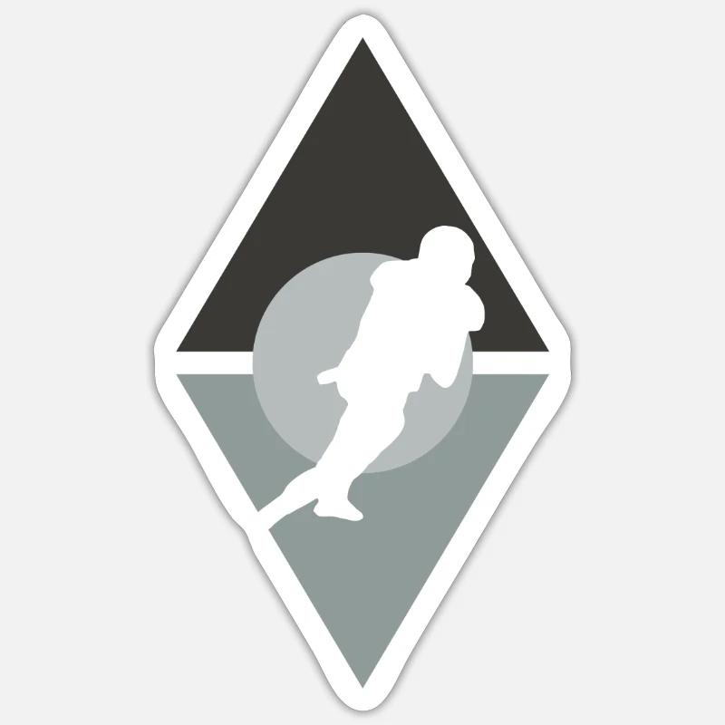 Gridiron Quarterback - Sticker taille S (10 x 10 cm) - blanc mat