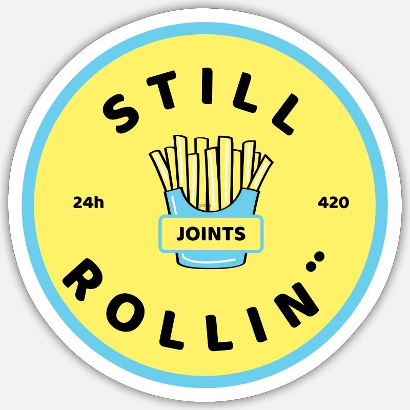 Rouleaux fixes - Sticker taille S (10 x 10 cm) - blanc mat