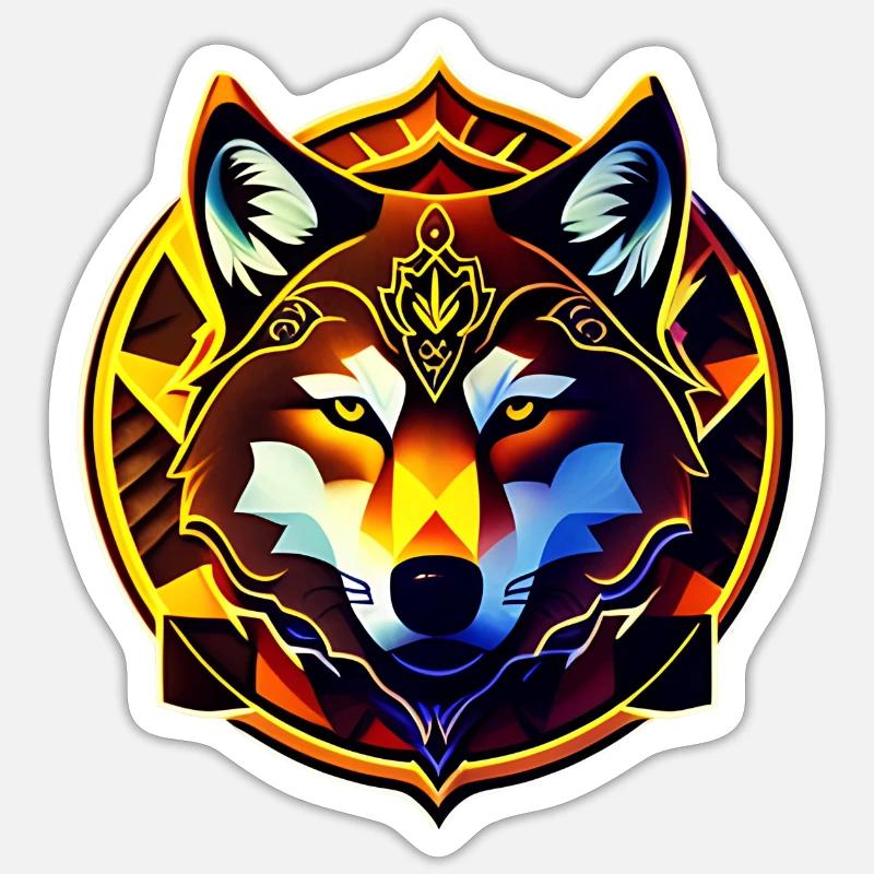 Wolf Sticker Größe S (10 x 10 cm)