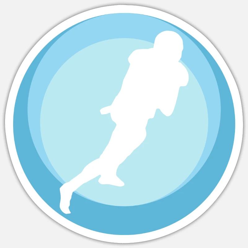 Quarterback Gridiron - Sticker size S (10 x 10 cm) - white matte
