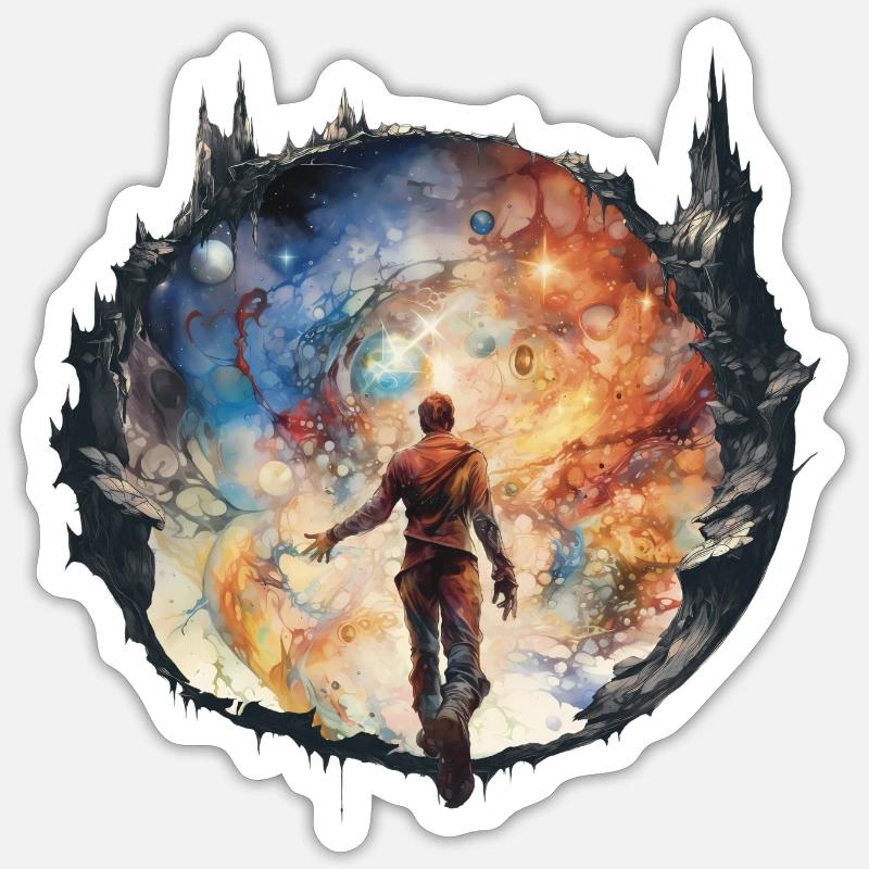 Exiting The Cave - Sticker size S (10 x 10 cm) - white matte