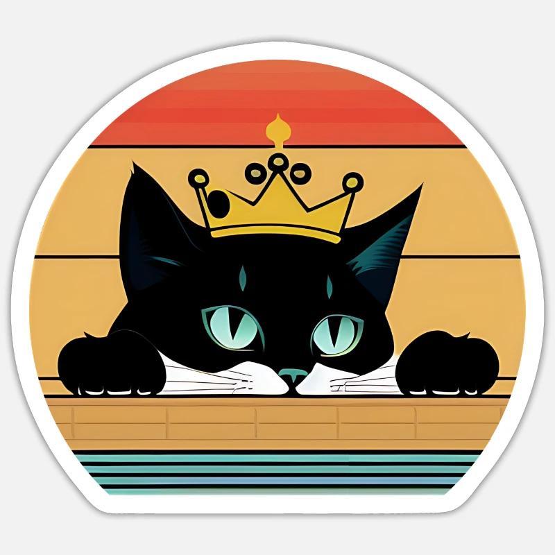 cat - Sticker size S (10 x 10 cm) - white matte