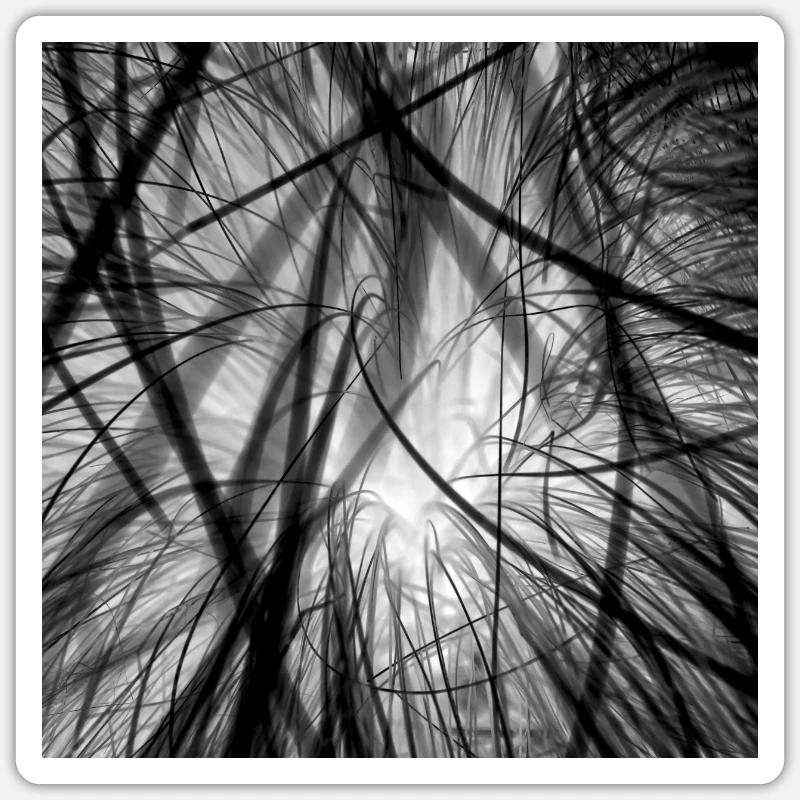 Cable clutter black and white Sticker size S (10 x 10 cm)