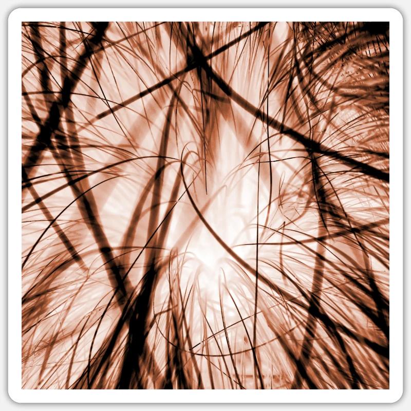 Cable clutter orange - Sticker size S (10 x 10 cm) - white matte