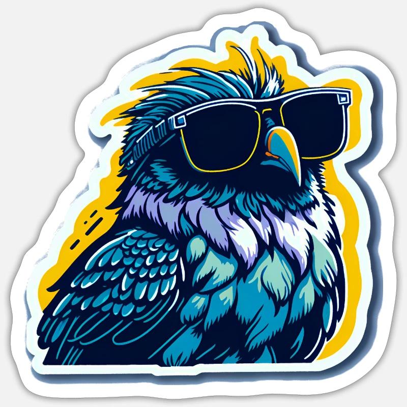 Such a cool bird Sticker size S (10 x 10 cm)