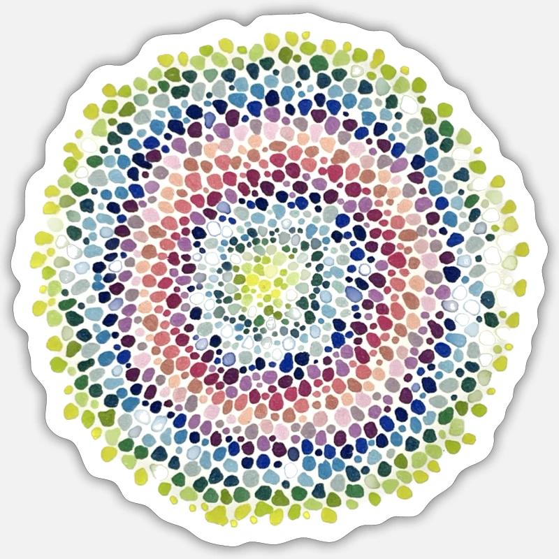 Mandala Colored Dots Sticker size S (10 x 10 cm)