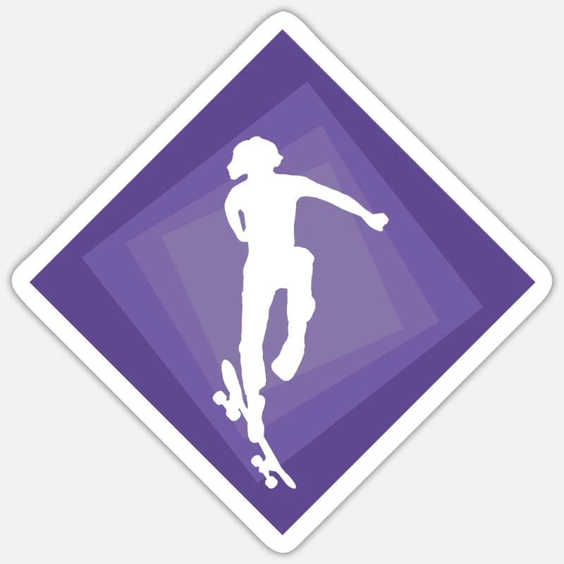 Halfpipe Skateboarding - Sticker size S (10 x 10 cm) - white matte