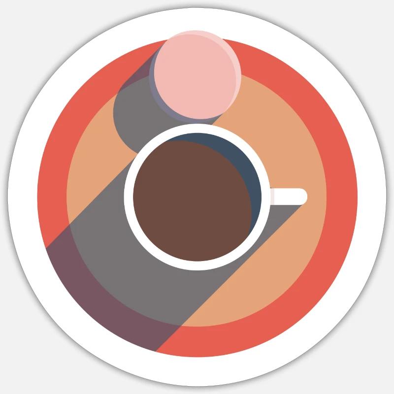 EXPRESSO - Sticker taille S (10 x 10 cm) - blanc mat