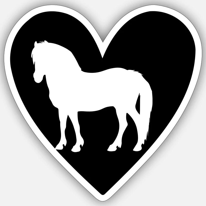 NorwegianHerz3 - Sticker size S (10 x 10 cm) - white matte