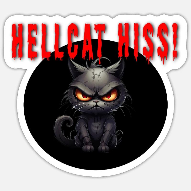 Hellcat Sifflement! Sticker taille S (10 x 10 cm)