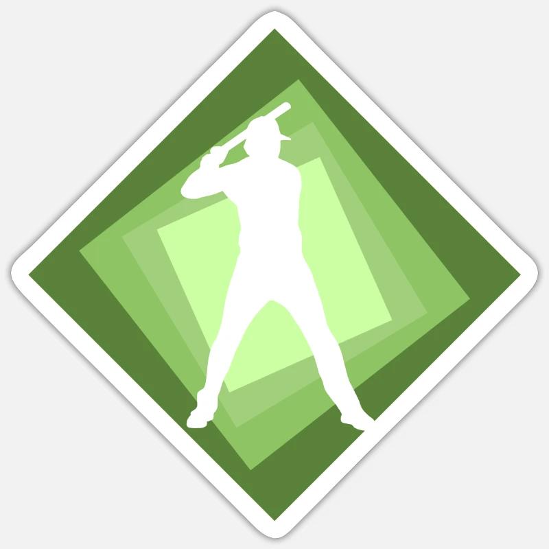 Baserunning Catcher - Sticker taille S (10 x 10 cm) - blanc mat