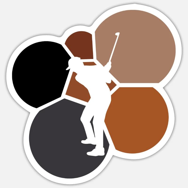 Balle de golf par - Sticker taille S (10 x 10 cm) - blanc mat