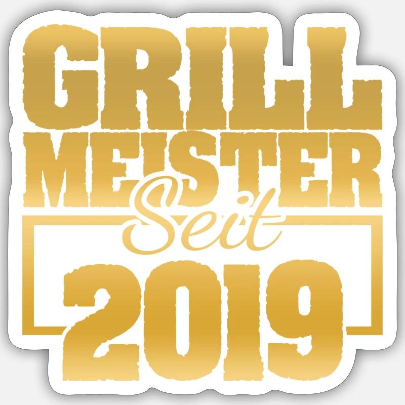 Grillfleisch 2019 Sticker Größe S (10 x 10 cm)
