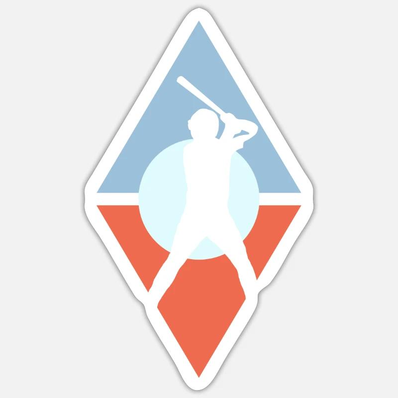 Baseball Pitcher - Sticker Größe S (10 x 10 cm) - Mattweiß