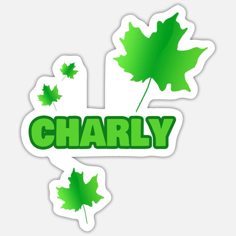 Charly - Sticker taille S (10 x 10 cm) - blanc mat
