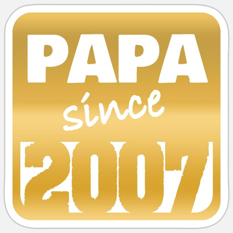 Dad 2007 - Sticker size S (10 x 10 cm) - white matte
