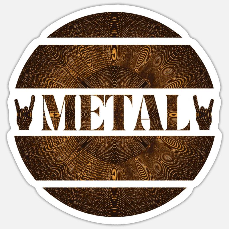 Heavy metal explosion in rust brown - Sticker size S (10 x 10 cm) - white matte