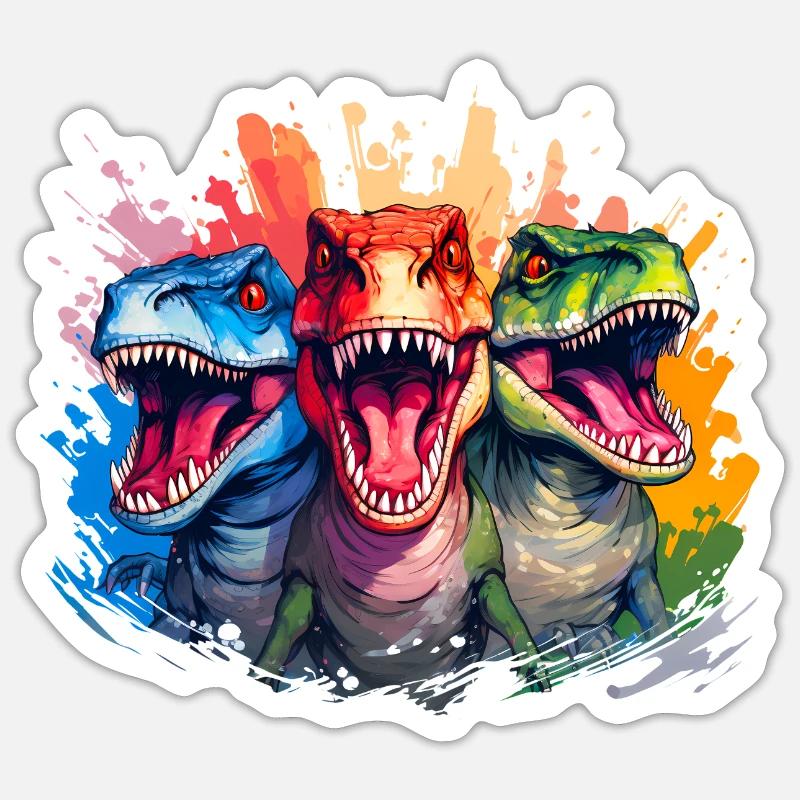 T-Rex Squad Sticker Größe S (10 x 10 cm)