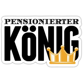 Ruhestand Statement Pensionär Auszeit Abschied - Sticker Größe S (10 x 10 cm) - Mattweiß - Vorne