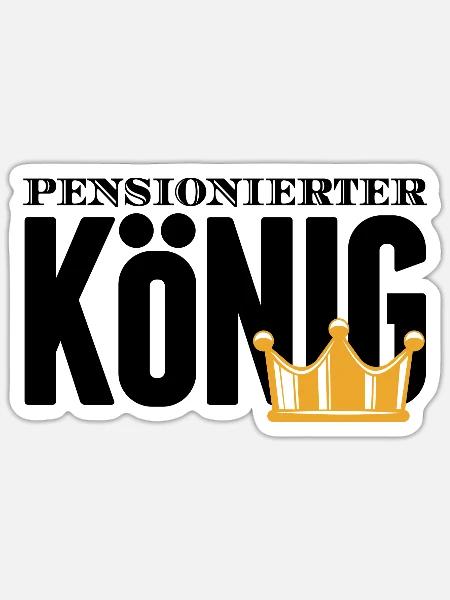 Ruhestand Statement Pensionär Auszeit Abschied - Sticker Größe S (10 x 10 cm) - Mattweiß