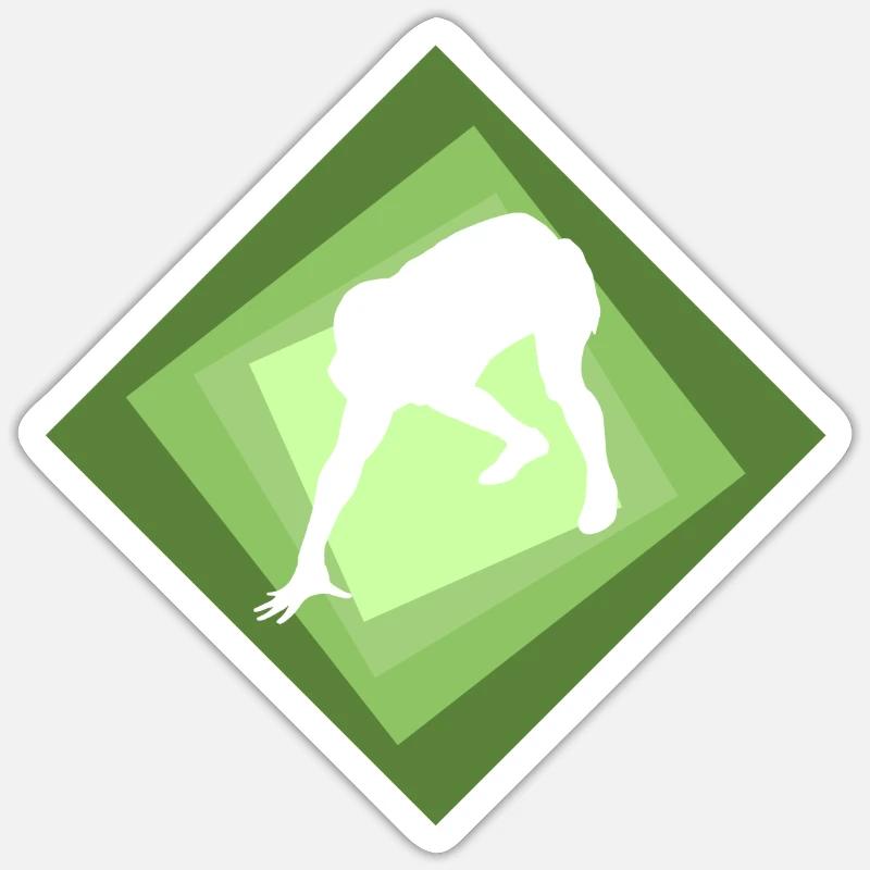 Tailback Touchdown - Sticker Größe S (10 x 10 cm) - Mattweiß