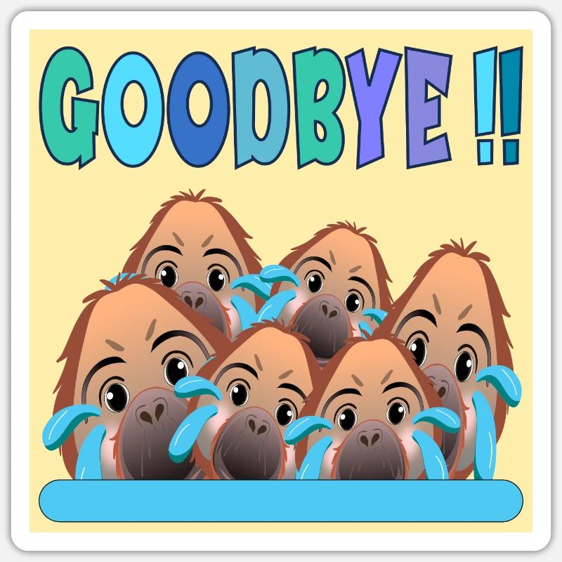 ADIEU ÉQUIPE GOODBYE MONKEY Sticker taille S (10 x 10 cm)