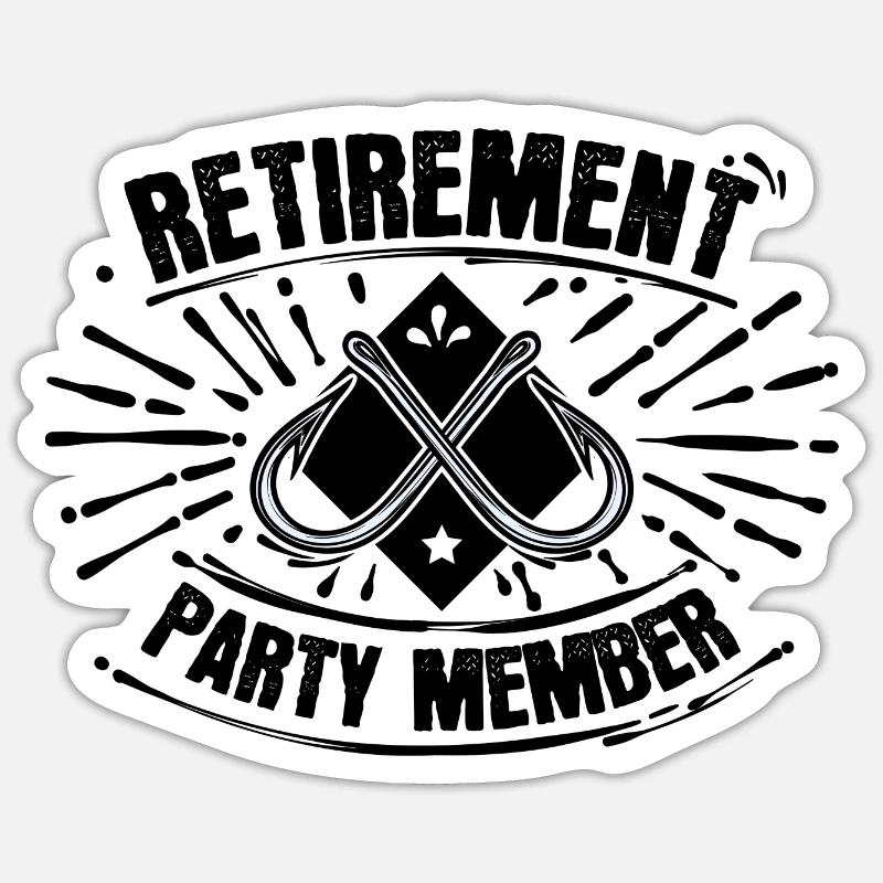 Retraite, Adieu, Retraité, Déclaration, Liberté - Sticker taille S (10 x 10 cm) - blanc mat