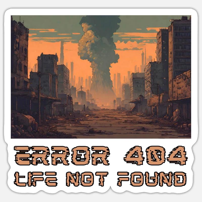 Error 404 Life Not Found Sticker size S (10 x 10 cm)