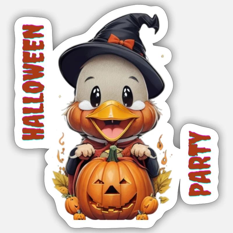Halloween - Sticker taille S (10 x 10 cm) - blanc mat